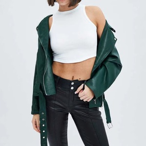 Women Genuine <b>Leather</b> <b>Jacket</b> Quilted Woven <b>Jacket</b> Heated Slim Fit <b>Long</b> Sleeve Outerwear with Padded Lining <b>Leather</b> Women <b>Jackets</b> - Product Image 1