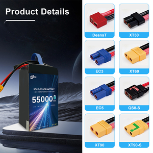 Batería de Iones de Litio Semisólida de Alta Energía 320wh/kg 18s 66.6V 55000mah de Larga Duración con Certificación CE para Drones Industriales UAV - Product Image 5
