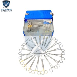 Kit chirurgical vétérinaire premium pour tissus mous, 24 pièces, instruments chirurgicaux en acier inoxydable pour animaux - Product Image 1