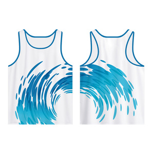 Camisetas sin mangas de verano sublimadas al por mayor de secado rápido, 100% poliéster, de malla, sin mangas, para deportes, correr, maratón, camisetas estampadas. - Product Image 4