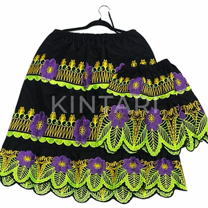 Jupes en mousseline brodées style hawaïen tropical pour femmes, en coton floral personnalisé, coupe trapèze, style preppy estival, vente en gros, OEM - Product Image 4