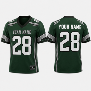 Jersey de Fútbol Americano Personalizado Estilo Vintage para Hombre, Bordado con Nombre y Número del Equipo, 100% Poliéster, Marca Personalizada - Product Image 1