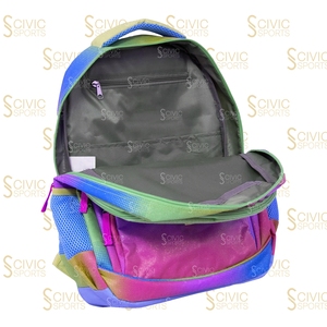 Glitter <b>Backpack</b> <b>Large</b> Capacity Sparkle Nylon Casual Women Teen Girls Bag with Side Mesh Pockets with Rhinestones - Product Image 2