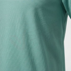 Polo à manches courtes pour homme, vert menthe, tricoté, uni, décontracté, coupe classique, boutons - Product Image 5