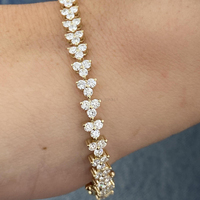 Bracelet en diamant cultivé en laboratoire certifié IGI, or massif 10K 14K 18K, or jaune, or blanc, or rose, bijoux éthiques et durables pour femmes