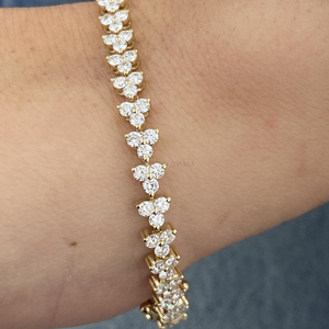 Bracelet en diamant cultivé en laboratoire certifié IGI, or massif 10K 14K 18K, or jaune, or blanc, or rose, bijoux éthiques et durables pour femmes - Product Image 2