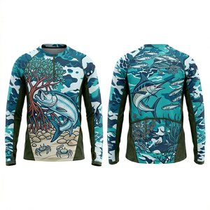 Camiseta de Pesca Personalizada al por Mayor, Impresión por Sublimación Completa, Uniforme de Pesca, Ropa de Pesca Deportiva de Manga Larga para Exteriores - Product Image 3