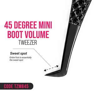 Pinzas Charmlash Mini de 45 Grados para Pestañas de Volumen Ligero, Pinzas para Abanicos Preformados con Agarre Texturizado Antideslizante para un Mejor Control - Product Image 6
