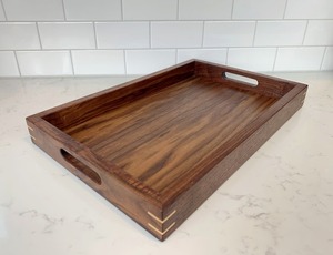 Plateau de service en bois naturel émaillé, écologique, pour la maison - Product Image 4
