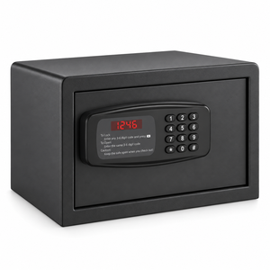 Coffre-fort numérique compact pour chambres de motel, en acier noir thermolaqué avec ouverture automatique de la porte et écran LED, approvisionnement en gros - Product Image 3