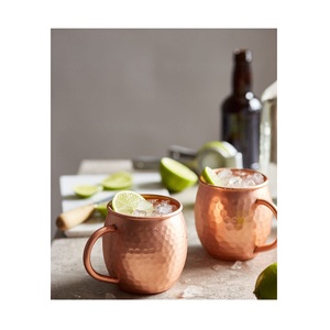 premium handcrafted copper moscow mule mugs set with hammered finish for cocktails barware kitchen and gifting use - Product Image 6