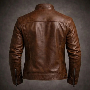 Chaqueta de Cuero Personalizada de Buena Calidad de Comfortex International para Hombre, Chaqueta de Cuero Original Personalizada para Motocicleta - Product Image 4