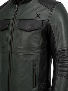 Veste de moto modulaire en cuir utilitaire |   Noir Vert Brun Bleu |   Fabricant OEM ODM |   Qualité de conception haut de gamme |   Vêtements de course - Product Image 4