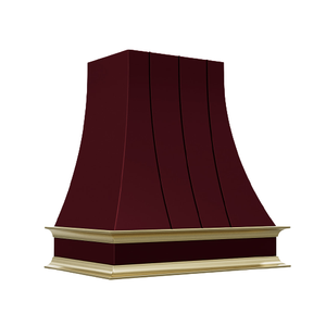 Campana extractora de cocina de acero inoxidable hecha a mano con acabado antiguo, campana extractora de pared para el hogar. - Product Image 1