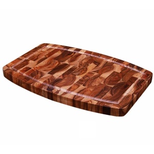 Tabla de cortar de madera ecológica, resistente, rectangular, para cocina, verduras, frutas y carne, multiusos - Product Image 3