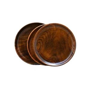 Assiettes à dîner rondes en bois d'acacia modernes personnalisées, écologiques, plats indiens avec surface lisse pour la consommation alimentaire - Product Image 2