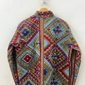 Trending Velvet Suzani Embroidered Jacket Handmade Boho Chic Ethnic <b>Coat</b> Vintage Style Outerwear - Product Image 2