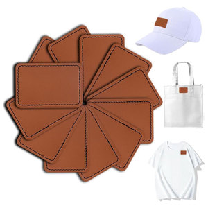 Custom Leather Iron-On Patches Rectangle Applique Logo Badges for Clothing Hats Bags <b>Jackets</b> DIY Craft OEM Wholesale - Product Image 1