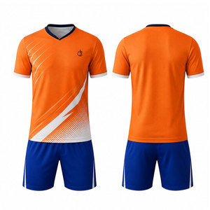 Uniforme de Fútbol de Poliéster de Alto Rendimiento, Jersey y Pantalones Cortos Transpirables y Ligeros que Absorben la Humedad para Partidos de Club y Equipos Deportivos - Product Image 1