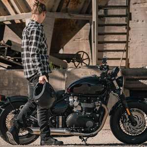 Premium Quality % Cotton Breathable Unisex Racing Motorbike Flannel Shirt with YKK Zipper and CE <b>Protectors</b> 2026 Customizable - Product Image 3