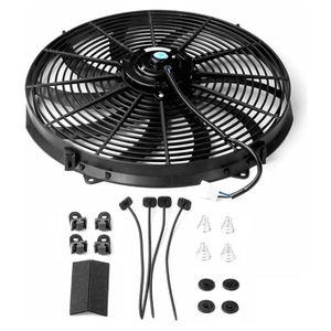 Ventola di raffreddamento del radiatore elettrico da 16 pollici 12V 120W con Kit termostato per auto a 10 pale e Kit di montaggio incluso - Product Image 3