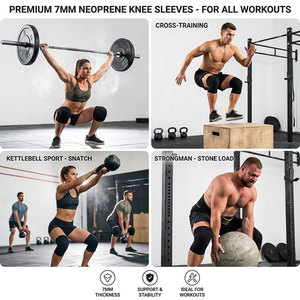 Genouillères de compression unisexes en néoprène, légères, robustes, pour le soulagement de la douleur, la protection sportive, anti-odeur, genouillères personnalisées - Product Image 6