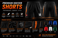 Shorts de football unisexes personnalisés, écologiques, imperméables, coupe-vent, séchage rapide, antibactériens, 100% polyester