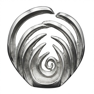 รูปปั้นทองตกแต่งสไตล์โมเดิร์นสำหรับวางบนชั้นวางหรือโต๊ะทำงาน - ดีไซน์ศิลปะนามธรรมโค้งมนที่เป็นเอกลักษณ์ - Product Image 3