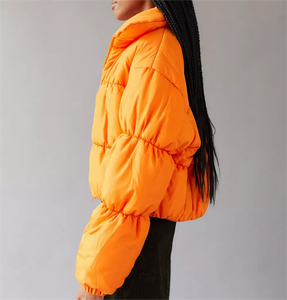 Wholesales Price Women Winter Short Padded Puffer <b>Coats</b> Jackets Outwear Thick Padding Puffer Jackets With Hood - Product Image 4