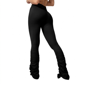 Leggings de sport décontractés pour femmes, taille mi-haute, respirants, antibactériens, en soie respirante, avec coutures techniques et imprimé sexy, haute qualité - Product Image 5