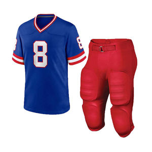 Uniforme de Fútbol Americano para Hombre OEM ODM, 100% Calidad Premium, Talla Grande, Transpirable, Antibacterial, de Secado Rápido, Mangas Cortas, Color Sólido - Product Image 1