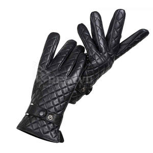 Guantes de Cuero Negros de Diseño Personalizado, Guantes de Cuero para Hombre de Alta Calidad, Precio al por Mayor, Guantes de Moda de Cuero - Product Image 1