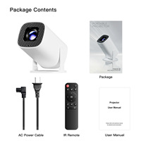 Mini projecteur intelligent P30 Pro compatible 4K, Wi-Fi portable, 150 lumens ANSI, projecteur Android 14 avec correction automatique de la distorsion trapézoïdale