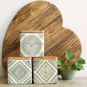 High Quality Storage Food Container <b>Decorative</b> <b>Items</b> Use <b>for</b> Home <b>Kitchen</b> Wood Made Canister and Tools Storage & Organization - Product Image 2