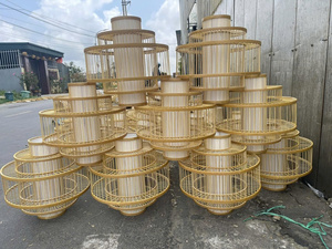 Bamboo <b>Bedside</b> <b>Table</b> Lamp Vietnam Handmade Decorative Light for Apartment Bedroom and Resort Room Styling - Product Image 1