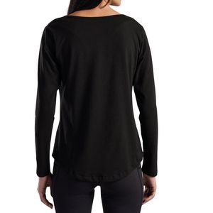 Chemises personnalisées à manches longues pour femmes, t-shirts décontractés amples taille XL pour femmes, à manches longues avec dentelle, col rond, coupe ample et mignonne - Product Image 3