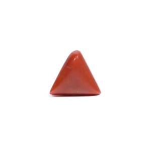 Loose 5.55 Carat Oval Cabochon Synthetic Red Coral Gemstone High Quality 4x6mm for Fine Jewelry - Product Image 1