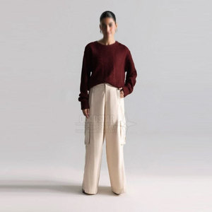 Customized Logo & Size Women Casual Bottoms Street Wear High Quality Breathable Eco-Friendly <b>Spandex</b>/Cotton Winter <b>Pants</b> - Product Image 3
