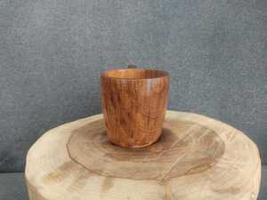 แก้วคุกซาไม้วอลนัทแกะสลักทำมือ แก้วกาแฟไม้ ของขวัญแคมป์ปิ้งส่วนตัว - Product Image 3