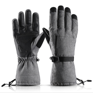 Waterproof Heated Winter Ski <b>Gloves</b> Snow Outdoor Windproof Leather Ski Mittens High Quality Winter Ski <b>Gloves</b> <b>With</b> Custom Logo - Product Image 5