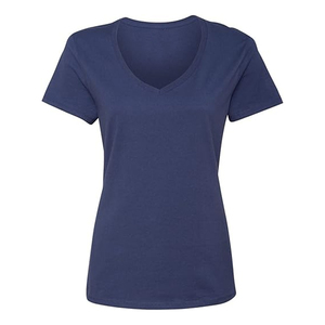 Camisetas y Blusas Casuales de Manga Corta con Cuello en V Profundo, 100% Algodón, Personalizables, para Mujer, Estampadas, Tallas Grandes - Product Image 1