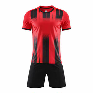 Maillots de football unisexes personnalisés, ensembles de tenues de football à séchage rapide, 100% polyester, logo à pois sur le devant, ensemble de vêtements de football - Product Image 3