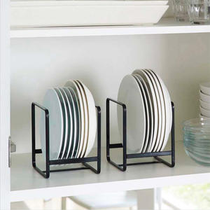 Metal <b>Plate</b> Holder Dish Rack with Drain Tray Kitchen Countertop Dinner <b>Plate</b> Organizer Wholesale Supplier - Product Image 1