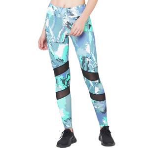 Fabricante al por mayor de las mujeres de cintura alta pantalones de yoga patrón personalizado sólido suave transpirable Leggings - Product Image 1