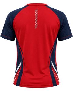 T-shirt de sport respirant à séchage rapide pour homme, rouge et bleu marine, idéal pour la course, la gym, l'entraînement et les activités sportives - Product Image 2