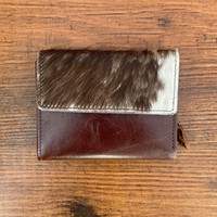 2024 baru RFID rambut pada kulit sapi dompet wanita kualitas tinggi kustom kulit asli tempat kartu kredit desainer Mini dompet ritsleting