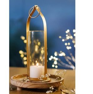 เชิงเทียนอะลูมิเนียมสีทอง ดีไซน์สวยงาม สำหรับตกแต่งโต๊ะงานแต่งงาน - Product Image 1