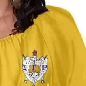 Robe décontractée à épaules dénudées Sigma Gamma Rho pour femmes, vêtements de sororité grecque, robe à manches longues élégante, vente en gros personnalisée - Product Image 4