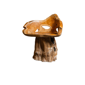 Ensemble de table basse en teck rustique artisanal ARTERRA avec fauteuils sculptés, design moderne durable, meubles de salon - Product Image 2