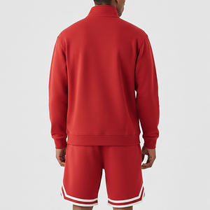 Conjunto de Sudadera Oversize con Cremallera de 1/4 y Pantalones Cortos Holgados 100% Algodón, con Logotipo Bordado Personalizado, Conjunto de Dos Piezas para Hombre - Product Image 6